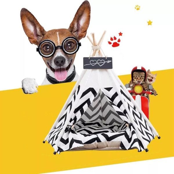 Tienda De Campaña Tipi Mascotas Perros y Gatos - Imagen 3