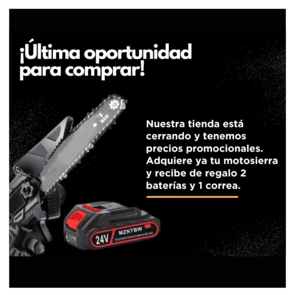 MINI MOTOSIERRA ELECTRICA 4" OFERTA - Imagen 3