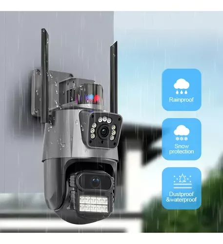 Cámara Domo Wifi Doble Lente Con Alarma - Imagen 3