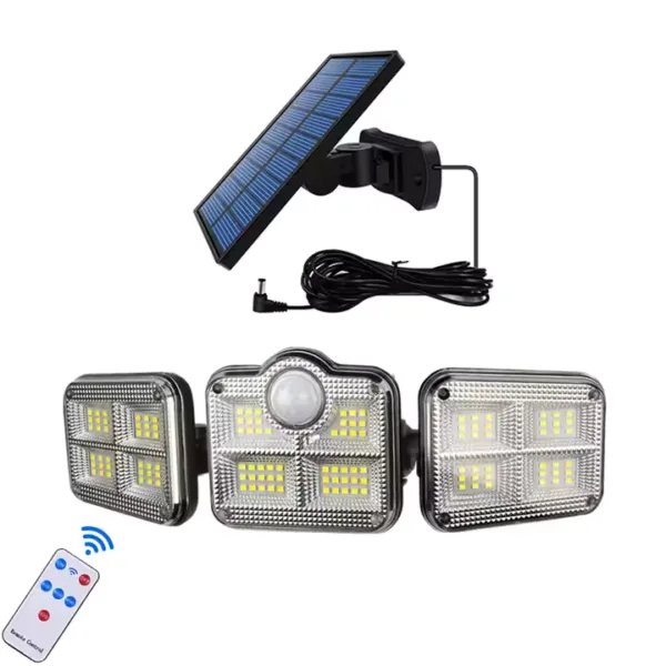 Foco Solar Panel Triple Cabezal 122 Smd - Imagen 5