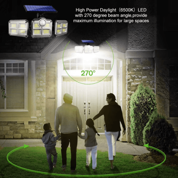 Foco Solar Panel Triple Cabezal 122 Smd - Imagen 4