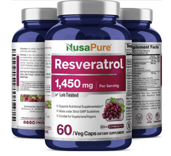 RESVERATROL 60 CÁPSULAS DE 1450mg - Imagen 2